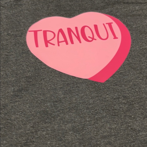 Dark grey heart candy “Tranqui” custom shirt 🍭💗 - Picture 2 of 4